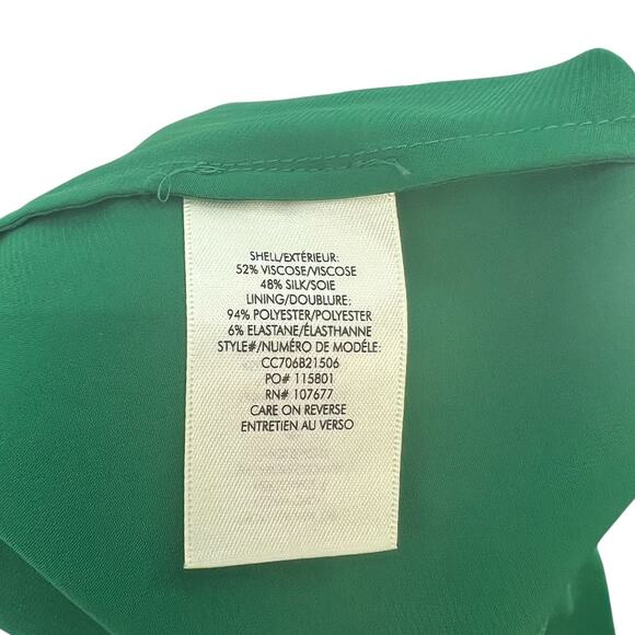 Alice + Olivia Coco Dress Floral Print Long Sleeve Silk Green Size‎ US 2 - Picture 15 of 16